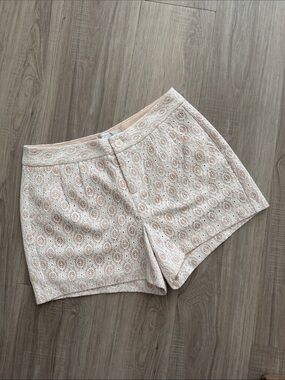NWOT LC Lauren Conrad Lace Trim Ivory Shorts, 6